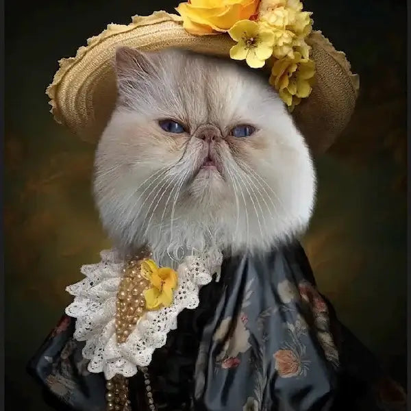 AI art, pet portrait, custom artwork, digital pet art, royal cat, creative gifts