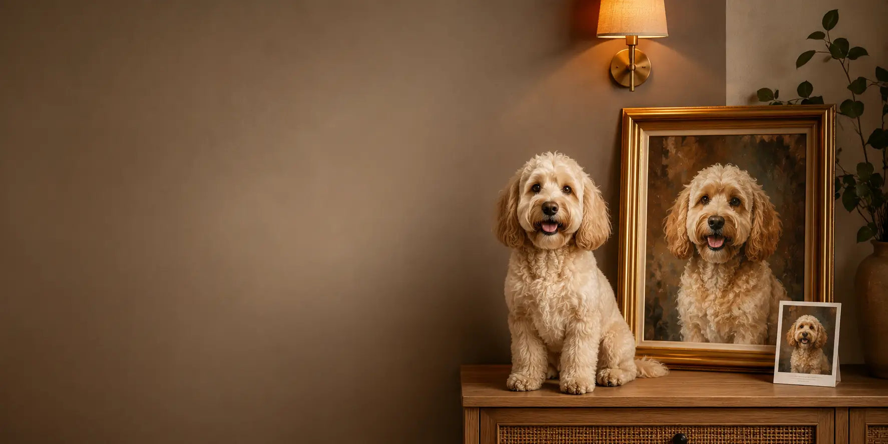 Pet memory portrait from photo for UK pet lovers